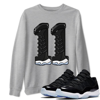 11s Black and Varsity Royal shirt to match jordans Number 11 sneaker tees Air Jordan 11 Black/Varsity Royal SNRT Sneaker Release Tees Unisex Heather Grey 1 T-Shirt