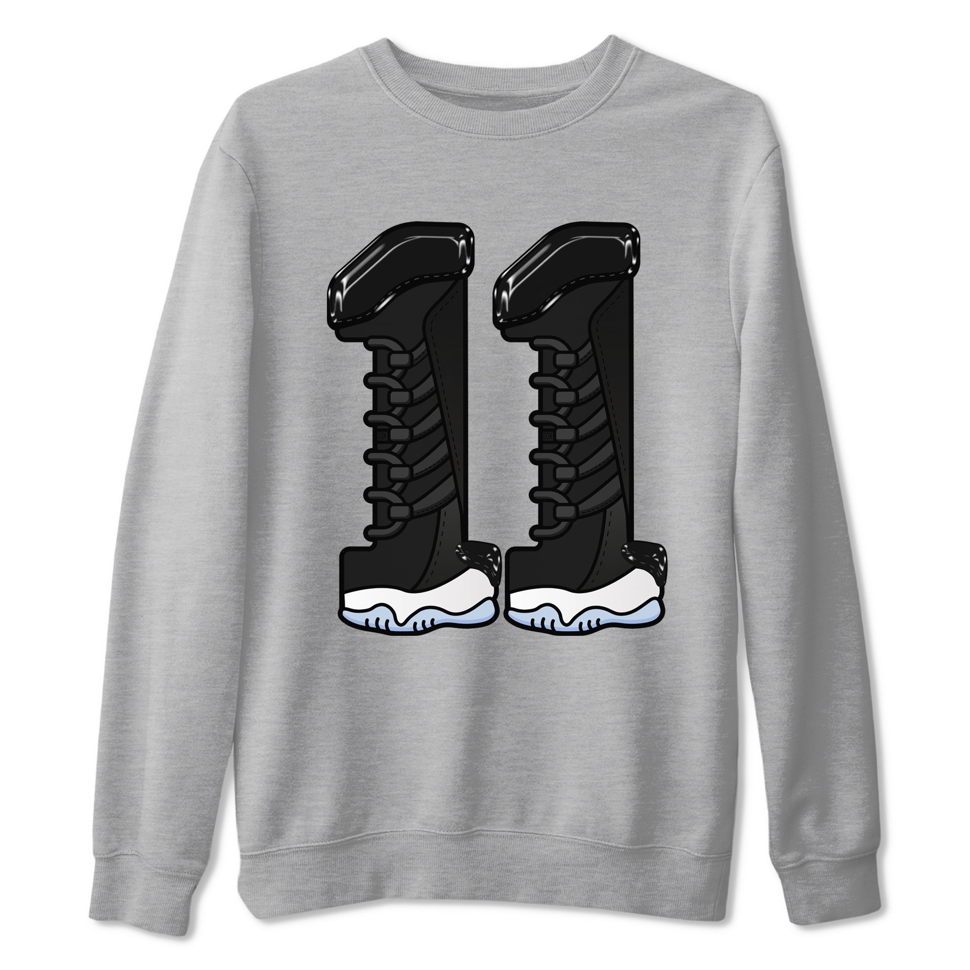 11s Black and Varsity Royal shirt to match jordans Number 11 sneaker tees Air Jordan 11 Black/Varsity Royal SNRT Sneaker Release Tees Unisex Heather Grey 2 T-Shirt
