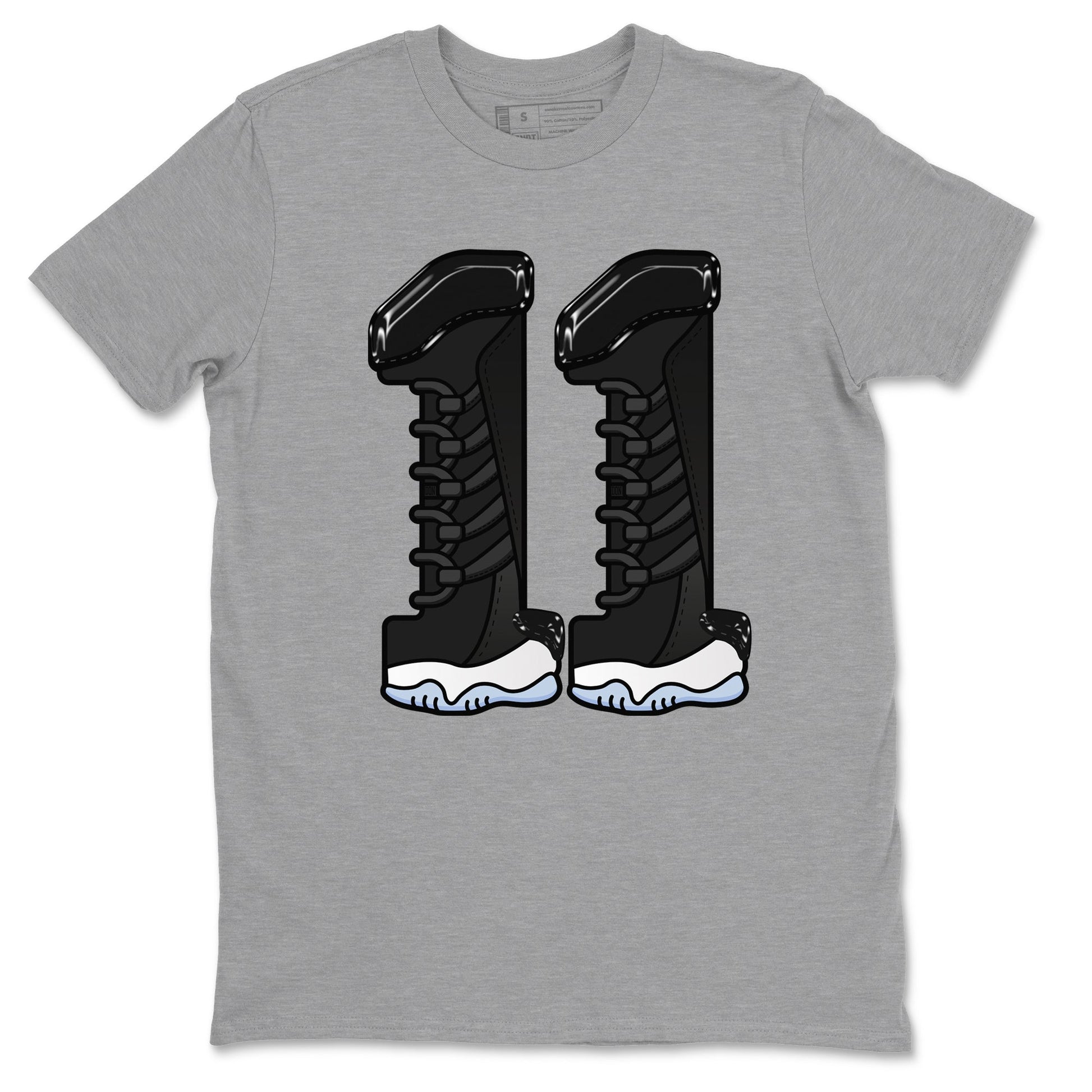 11s Black and Varsity Royal shirt to match jordans Number 11 sneaker tees Air Jordan 11 Black/Varsity Royal SNRT Sneaker Release Tees Unisex Heather Grey 2 T-Shirt