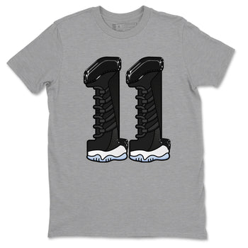 11s Black and Varsity Royal shirt to match jordans Number 11 sneaker tees Air Jordan 11 Black/Varsity Royal SNRT Sneaker Release Tees Unisex Heather Grey 2 T-Shirt