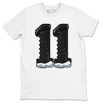 11s Black and Varsity Royal shirt to match jordans Number 11 sneaker tees Air Jordan 11 Black/Varsity Royal SNRT Sneaker Release Tees Unisex White 2 T-Shirt