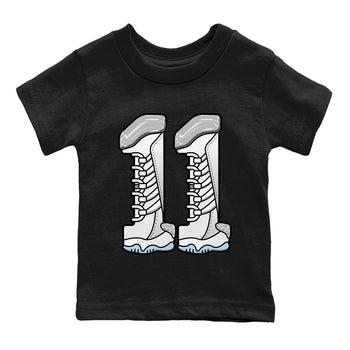 Air Jordan 11 White Cement Number 11 Baby and Kids Sneaker Tees Air Jordan 11 Cement Grey Kids Sneaker Tees Washing and Care Tip