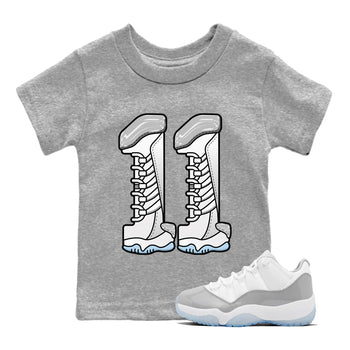 Air Jordan 11 White Cement Number 11 Baby and Kids Sneaker Tees Air Jordan 11 Cement Grey Kids Sneaker Tees Size Chart