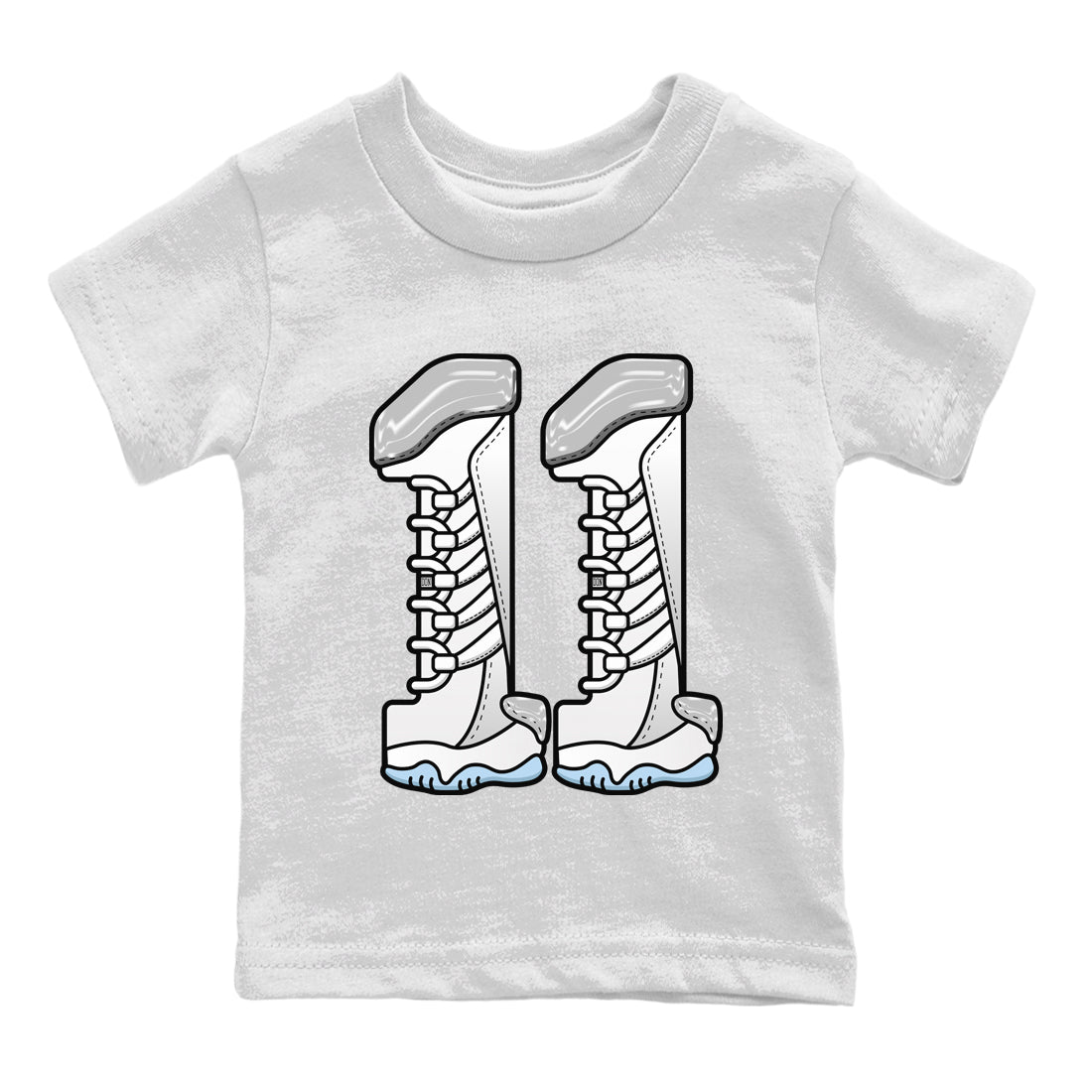 Air Jordan 11 White Cement Sneaker Match Tees Number 11 Sneaker Tees Air Jordan 11 Cement Grey Sneaker Release Tees Kids Shirts White 2