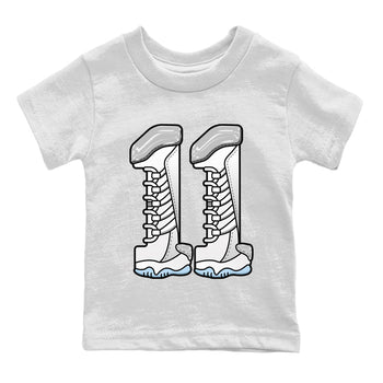 Air Jordan 11 White Cement Sneaker Match Tees Number 11 Sneaker Tees Air Jordan 11 Cement Grey Sneaker Release Tees Kids Shirts White 2