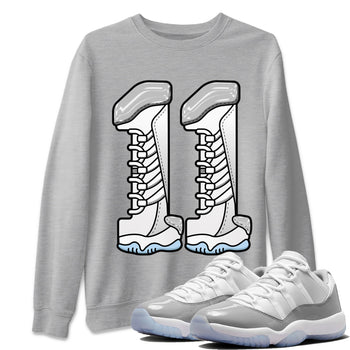 Air Jordan 11 White Cement Sneaker Match Tees Number 11 Sneaker Tees Air Jordan 11 Cement Grey Sneaker Release Tees Unisex Shirts Heather Grey 1