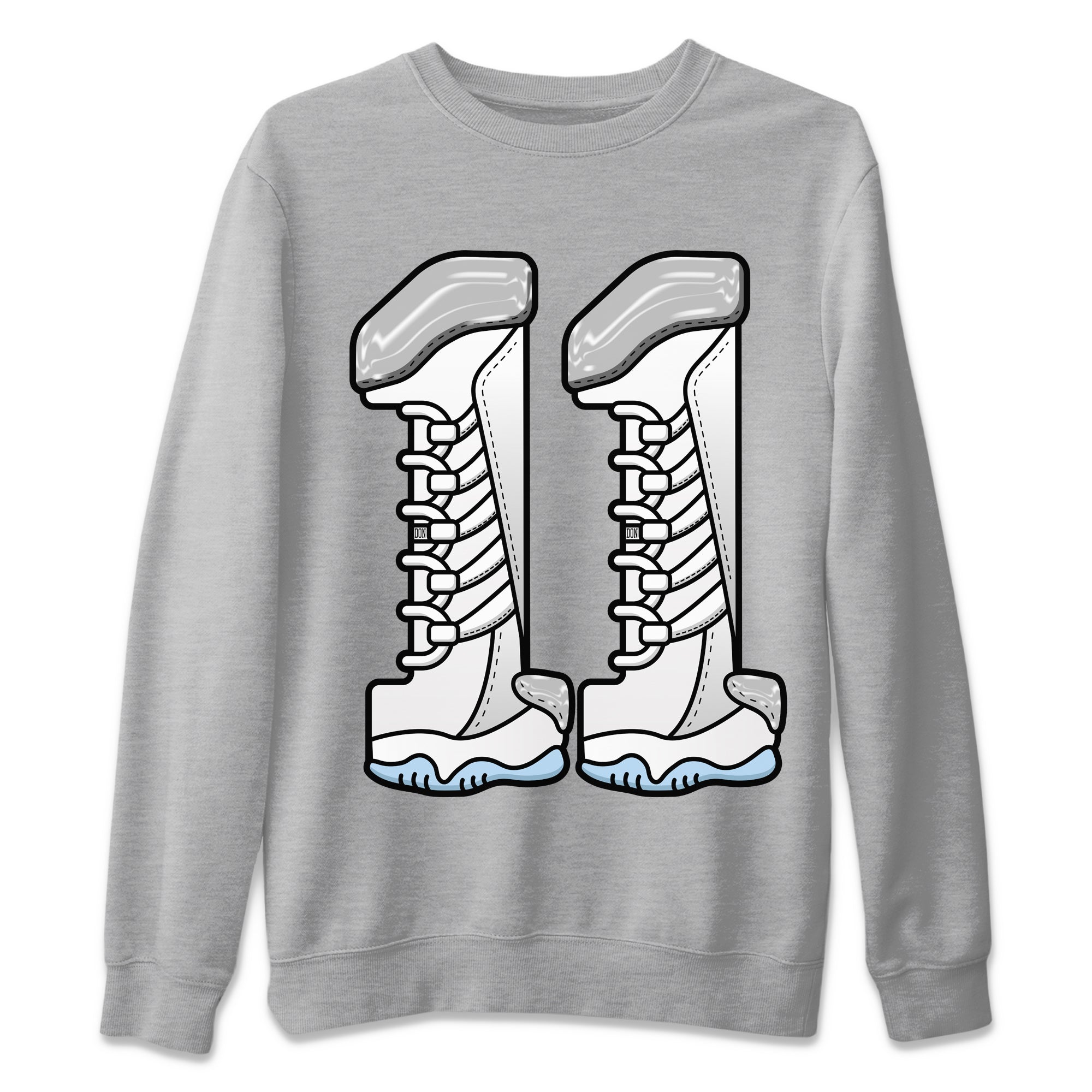 Air Jordan 11 White Cement Sneaker Match Tees Number 11 Sneaker Tees Air Jordan 11 Cement Grey Sneaker Release Tees Unisex Shirts Heather Grey 2