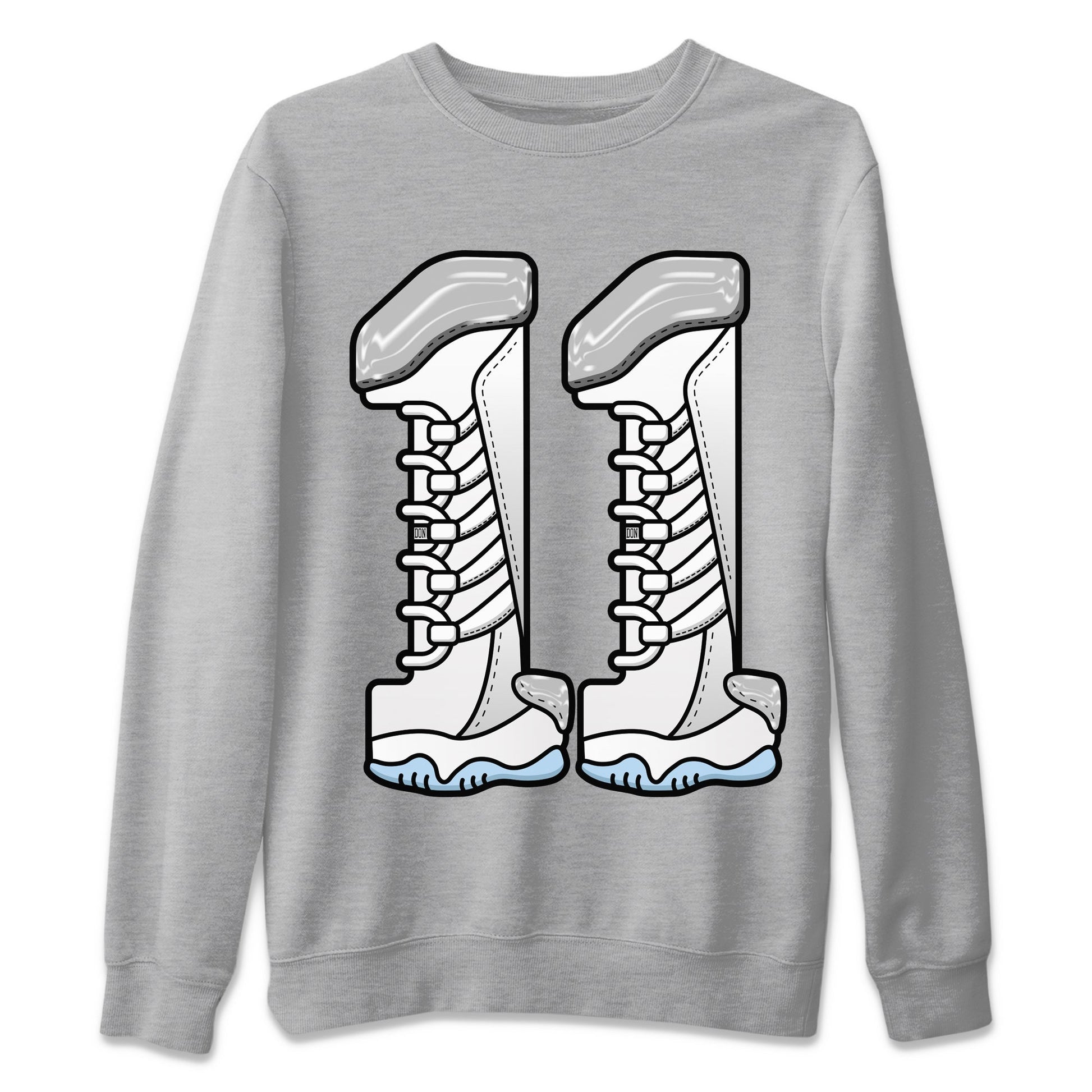 Air Jordan 11 White Cement Sneaker Match Tees Number 11 Sneaker Tees Air Jordan 11 Cement Grey Sneaker Release Tees Unisex Shirts Heather Grey 2