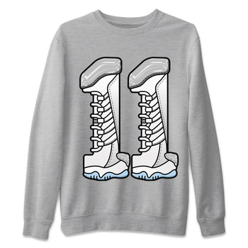 Air Jordan 11 White Cement Sneaker Match Tees Number 11 Sneaker Tees Air Jordan 11 Cement Grey Sneaker Release Tees Unisex Shirts Heather Grey 2