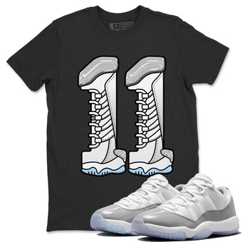 Air Jordan 11 White Cement Sneaker Match Tees Number 11 Sneaker Tees Air Jordan 11 Cement Grey Sneaker Release Tees Unisex Shirts Black 1