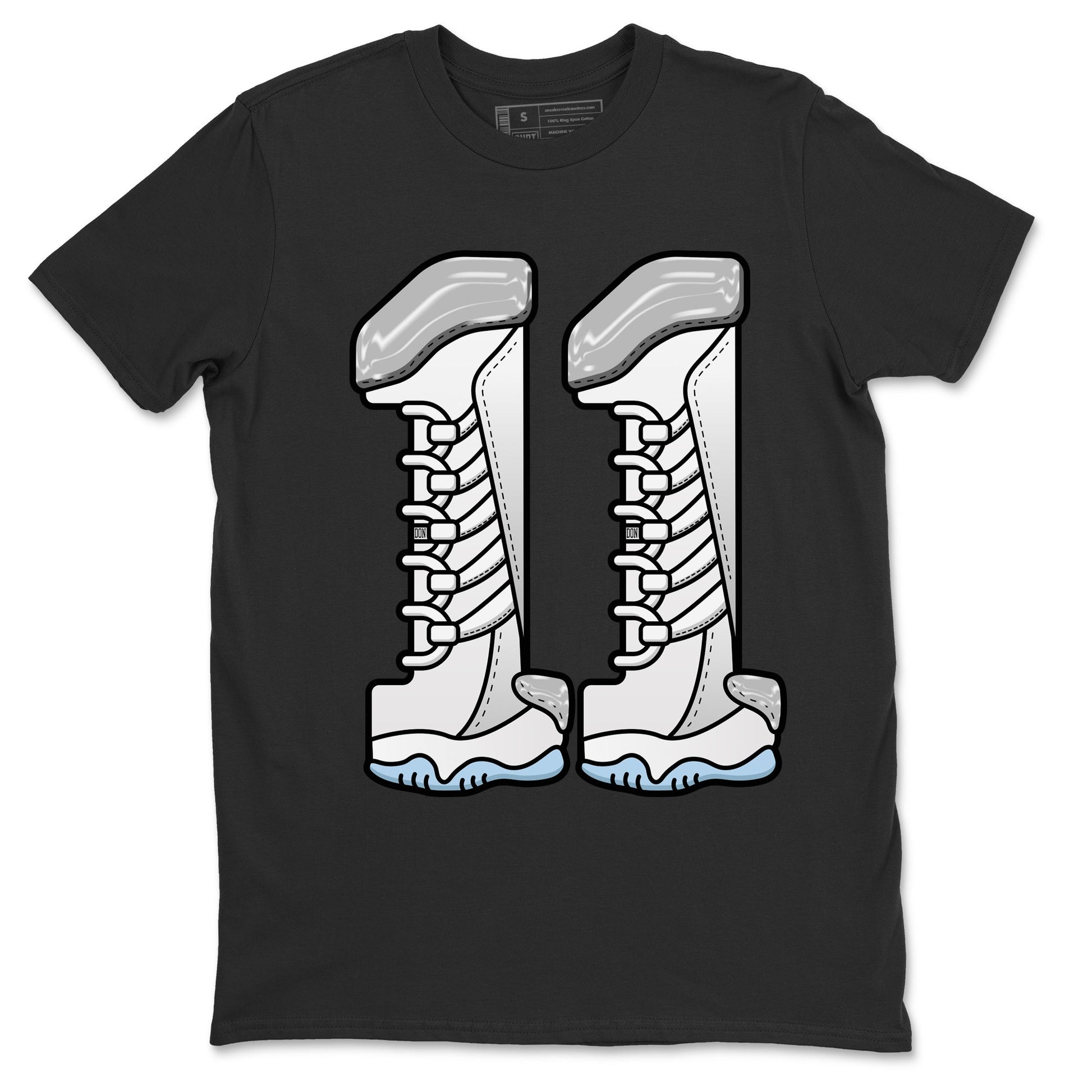 Air Jordan 11 White Cement Sneaker Match Tees Number 11 Sneaker Tees Air Jordan 11 Cement Grey Sneaker Release Tees Unisex Shirts Black 2