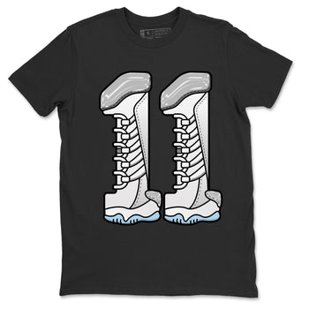 Air Jordan 11 White Cement Sneaker Match Tees Number 11 Sneaker Tees Air Jordan 11 Cement Grey Sneaker Release Tees Unisex Shirts Black 2