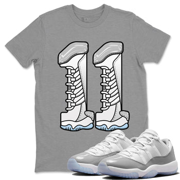 Air Jordan 11 White Cement Number 11 Crew Neck Sneaker Tees Air Jordan 11 Cement Grey Sneaker T-Shirts Size Chart