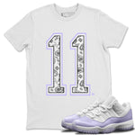 Jordan 11 Pure Violet Sneaker Match Tees Texture 11 Sneaker Tees Jordan 11 Pure Violet Sneaker Release Tees Unisex Shirts