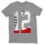 12s Cherry Sneaker Match Tees Number 12 Sneaker Tees Air Jordan 12 Cherry Sneaker Release Tees Unisex Shirts Heather Grey 2