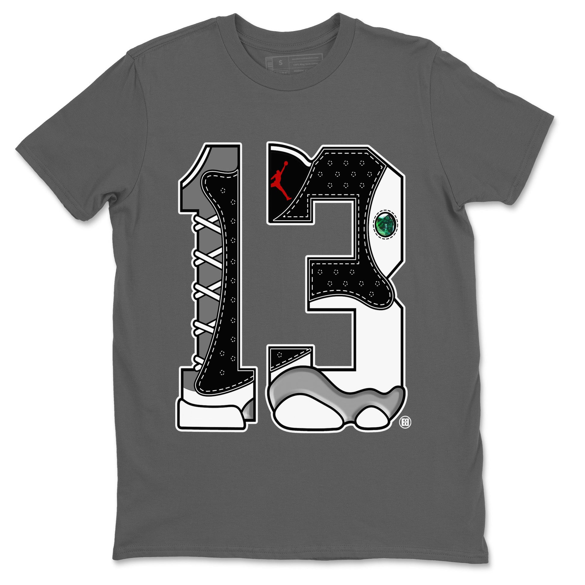 Air Jordan 13 Black Flint Sneaker Match Tees Number 13 Sneaker Tees Air Jordan 13 Retro Black Flint Sneaker Release Tees Unisex Shirts Cool Grey 2