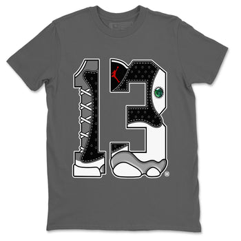 Air Jordan 13 Black Flint Sneaker Match Tees Number 13 Sneaker Tees Air Jordan 13 Retro Black Flint Sneaker Release Tees Unisex Shirts Cool Grey 2