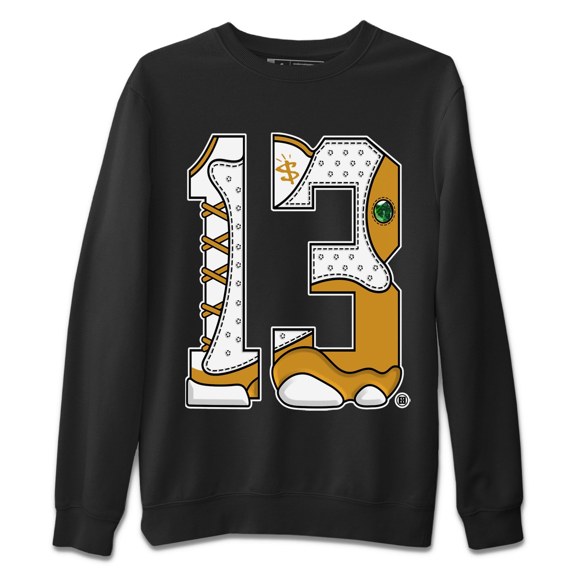 Jordan Retro 13 Wheat Sneaker Matching Tee Number 13 Sneaker Tees Air Jordan 13 Wheat Sneaker Release Tees Unisex Shirts Black 2