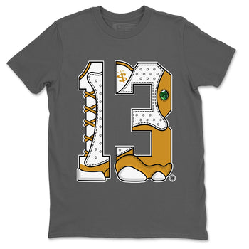 Jordan Retro 13 Wheat Sneaker Matching Tee Number 13 Sneaker Tees Air Jordan 13 Wheat Sneaker Release Tees Unisex Shirts Cool Grey 2