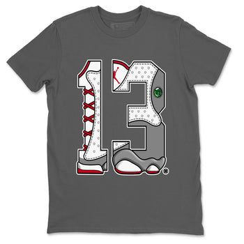 Air Jordan 13 Wolf Grey Sneaker Match Tees Number 13 Sneaker Tees Air Jordan 13 Retro Wolf Grey T-Shirt Unisex Shirts Cool Grey 2