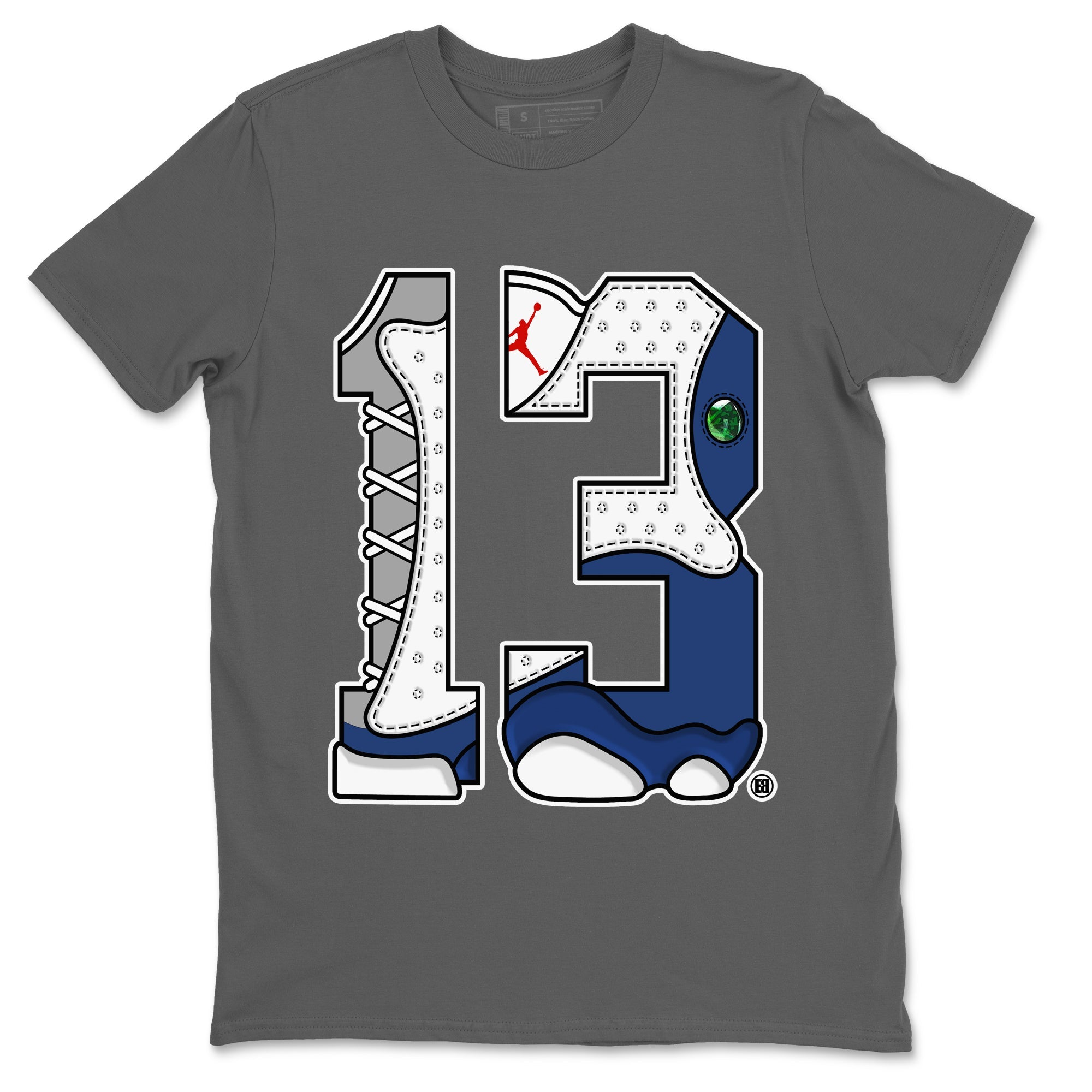 Jordan 13 French Blue Sneaker Match Tees Number 13 Sneaker Tees Jordan 13 French Blue Sneaker Release Tees Unisex Shirts