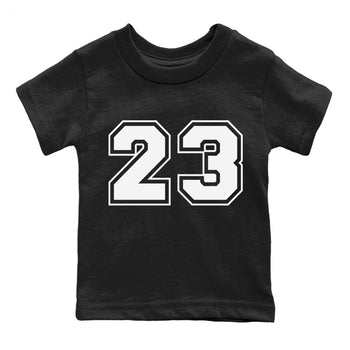 Jordan 1 Black White Sneaker Match Tees Number 23 Sneaker Tees Jordan 1 Black White Sneaker Release Tees Kids Shirts