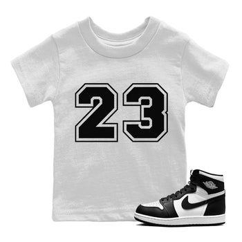 Jordan 1 Black White Sneaker Match Tees Number 23 Sneaker Tees Jordan 1 Black White Sneaker Release Tees Kids Shirts