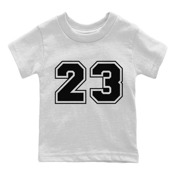 Jordan 1 Black White Sneaker Match Tees Number 23 Sneaker Tees Jordan 1 Black White Sneaker Release Tees Kids Shirts