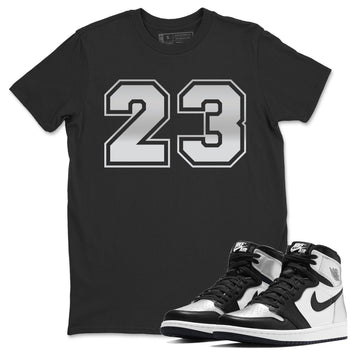 Jordan 1 Silver Toe Sneaker Match Tees Number 23 Sneaker Tees Jordan 1 Silver Toe Sneaker Release Tees Unisex Shirts