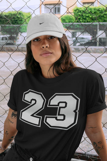Jordan 1 Silver Toe Sneaker Match Tees Number 23 Sneaker Tees Jordan 1 Silver Toe Sneaker Release Tees Unisex Shirts