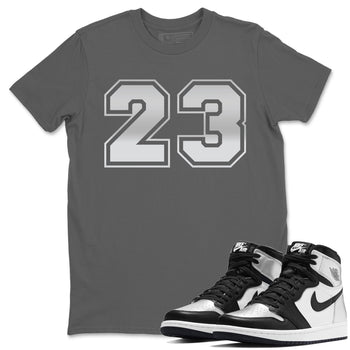 Jordan 1 Silver Toe Sneaker Match Tees Number 23 Sneaker Tees Jordan 1 Silver Toe Sneaker Release Tees Unisex Shirts