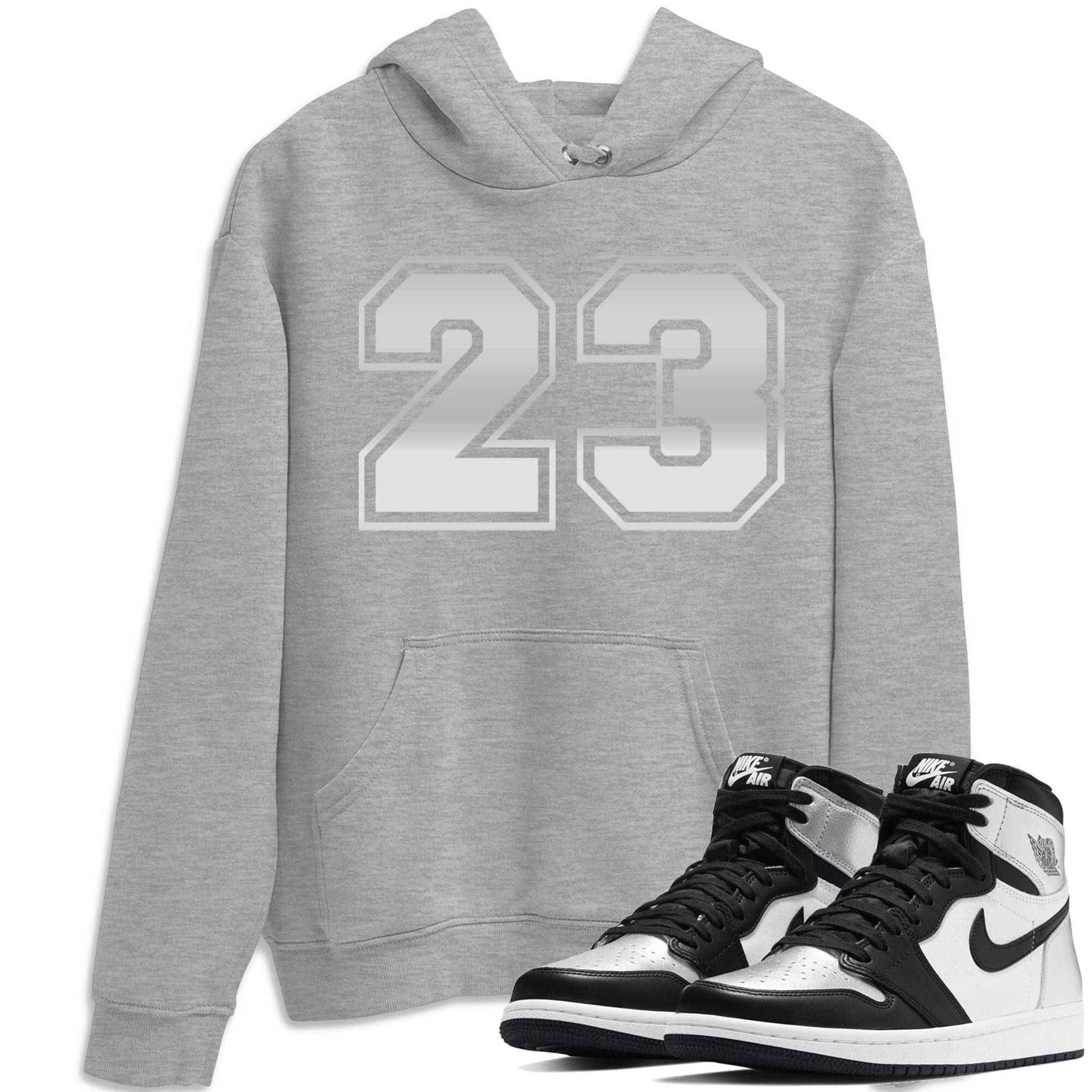 Jordan 1 Silver Toe Sneaker Match Tees Number 23 Sneaker Tees Jordan 1 Silver Toe Sneaker Release Tees Unisex Shirts