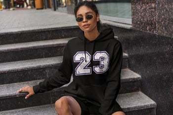 Jordan 1 WMNS Court Purple Sneaker Match Tees Number 23 Sneaker Tees Jordan 1 WMNS Court Purple Sneaker Release Tees Unisex Shirts