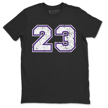 Jordan 1 WMNS Court Purple Sneaker Match Tees Number 23 Sneaker Tees Jordan 1 WMNS Court Purple Sneaker Release Tees Unisex Shirts