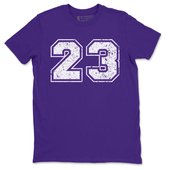 Jordan 1 WMNS Court Purple Sneaker Match Tees Number 23 Sneaker Tees Jordan 1 WMNS Court Purple Sneaker Release Tees Unisex Shirts