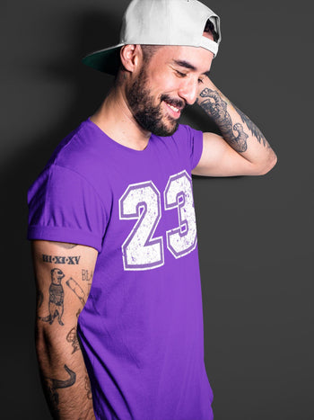 Jordan 1 WMNS Court Purple Sneaker Match Tees Number 23 Sneaker Tees Jordan 1 WMNS Court Purple Sneaker Release Tees Unisex Shirts