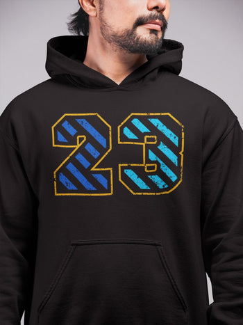 Jordan 2 OFF-WHITE Black Blue Sneaker Match Tees Number 23 Sneaker Tees Jordan 2 OFF-WHITE Black Blue Sneaker Release Tees Unisex Shirts