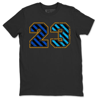 Jordan 2 OFF-WHITE Black Blue Sneaker Match Tees Number 23 Sneaker Tees Jordan 2 OFF-WHITE Black Blue Sneaker Release Tees Unisex Shirts