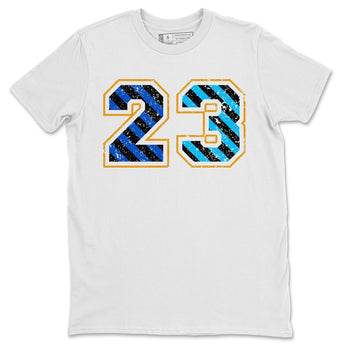 Jordan 2 OFF-WHITE Black Blue Sneaker Match Tees Number 23 Sneaker Tees Jordan 2 OFF-WHITE Black Blue Sneaker Release Tees Unisex Shirts