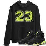 Jordan 6 Electric Green Sneaker Match Tees Number 23 Sneaker Tees Jordan 6 Electric Green Sneaker Release Tees Unisex Shirts