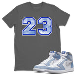 Jordan 1 Hyper Royal Sneaker Match Tees Number 23 Sneaker Tees Jordan 1 Hyper Royal Sneaker Release Tees Unisex Shirts