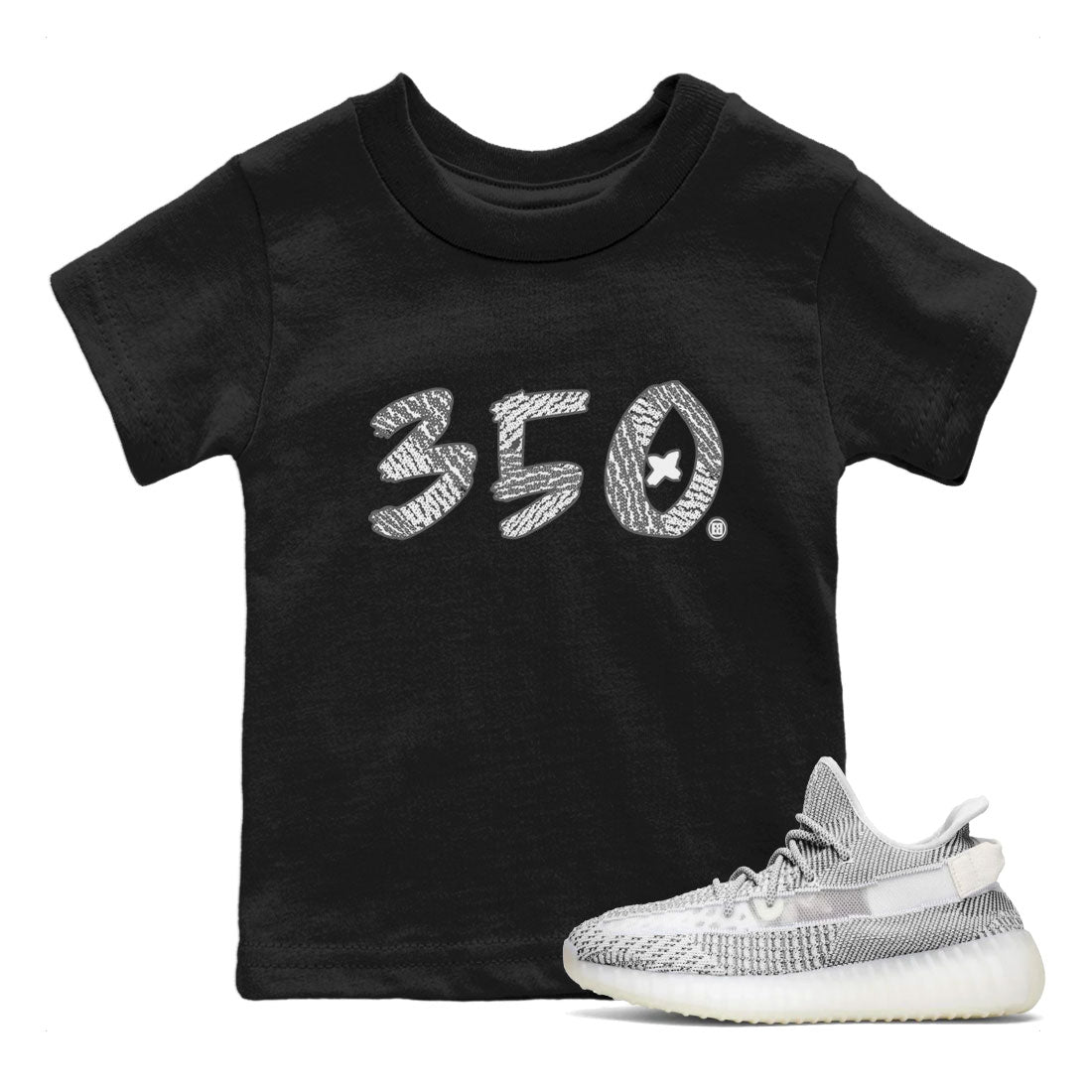 Yeezy Boost 350 Static shirt to match jordans Number 350 sneaker tees Yeezy 350 Static SNRT Sneaker Tees Sneaker Matching Clothing Brand Baby Toddler Black 1 T-Shirt