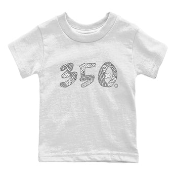 Yeezy Boost 350 Static shirt to match jordans Number 350 sneaker tees Yeezy 350 Static SNRT Sneaker Tees Sneaker Matching Clothing Brand Baby Toddler White 2 T-Shirt