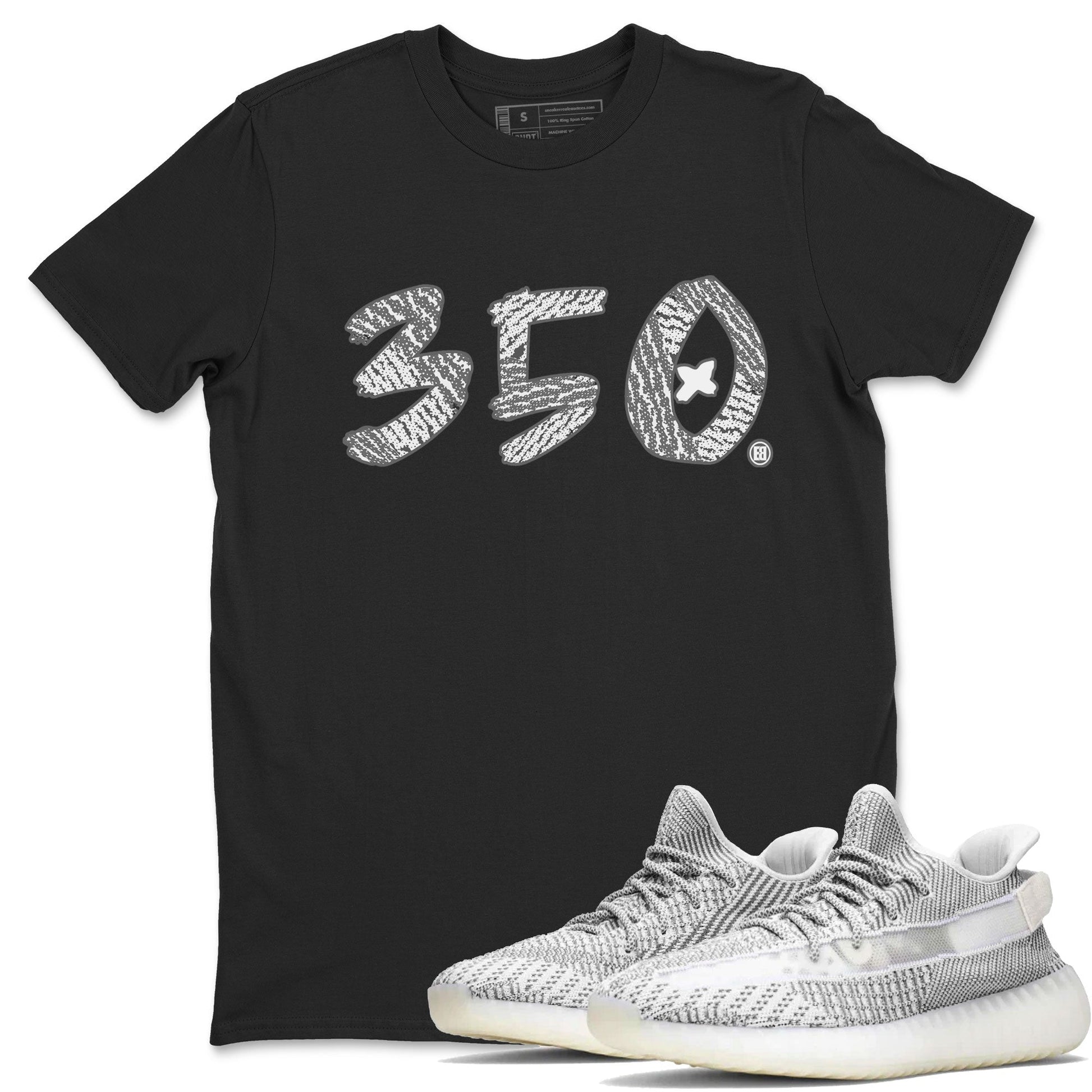 Yeezy Boost 350 Static shirt to match jordans Number 350 sneaker tees Yeezy 350 Static SNRT Sneaker Tees Sneaker Matching Clothing Brand Unisex Sneaker Tee Black 1 T-Shirt