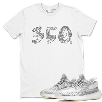 Yeezy Boost 350 Static shirt to match jordans Number 350 sneaker tees Yeezy 350 Static SNRT Sneaker Tees Sneaker Matching Clothing Brand Unisex Sneaker Tee White 1 T-Shirt