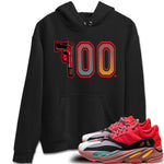 Yeezy 700 Hi-Res Red Sneaker Match Tees Number 700 Sneaker Tees Yeezy 700 Hi-Res Red Sneaker Release Tees Unisex Shirts