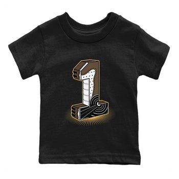 Air Jordan 1 Palomino shirt to match jordans Number Statue sneaker tees Crew Neck Jordan 1 Retro High OG Palomino SNRT Sneaker Release Tees Baby Toddler Black 2 T-Shirt