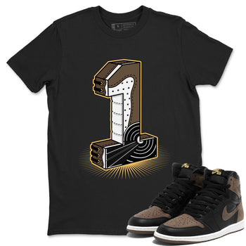 Air Jordan 1 Palomino shirt to match jordans Number Statue sneaker tees Crew Neck Jordan 1 Retro High OG Palomino SNRT Sneaker Release Tees Unisex Casual Shirts Black 1 T-Shirt