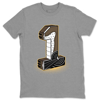 Air Jordan 1 Palomino shirt to match jordans Number Statue sneaker tees Crew Neck Jordan 1 Retro High OG Palomino SNRT Sneaker Release Tees Unisex Casual Shirts Heather Grey 2 T-Shirt