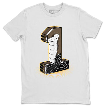 Air Jordan 1 Palomino shirt to match jordans Number Statue sneaker tees Crew Neck Jordan 1 Retro High OG Palomino SNRT Sneaker Release Tees Unisex Casual Shirts White 2 T-Shirt